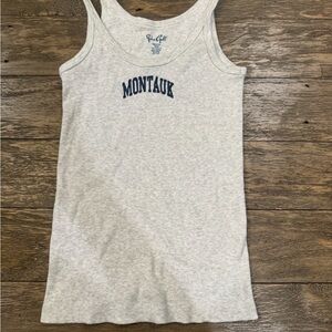Brandy Melville Light Gray Montauk Tank Top